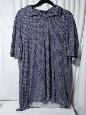 Polo Golf Navy Geometric Short-Sleeve Polo